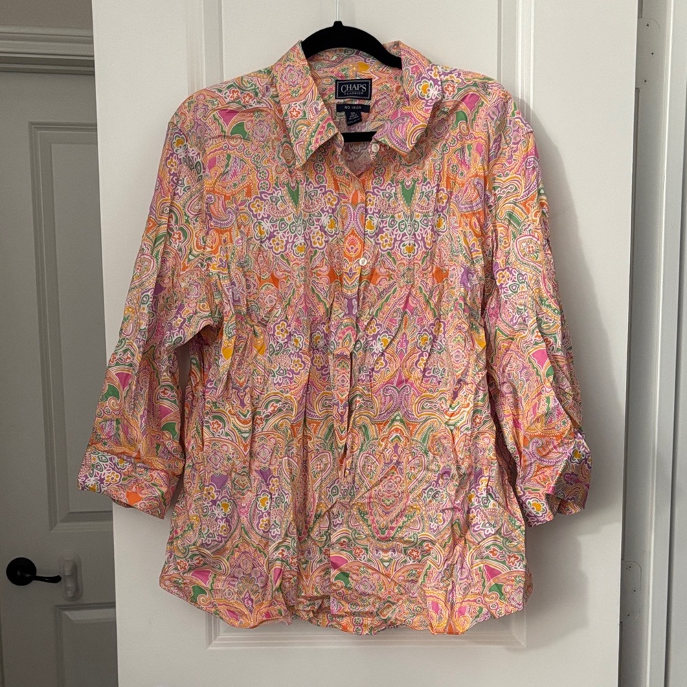 Chaps Multicolor Paisley Shirt - Picture 1 of 2